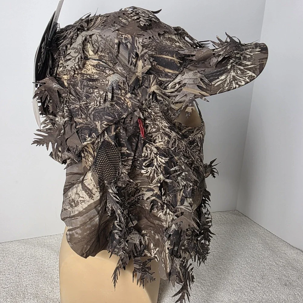 Game Face Gear Leafy Realtree Hat Quick Camo Face Mask Cap Strapback Hunter NEW